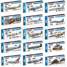 Hataka Blue Brush Optimised Paint Set Acrylic Model Vehicles WW2 Modern Colours