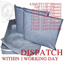 Grey Plastic Strong Packaging Postal Polythene Mailing Bag 13 Sizes Mail Bags CS