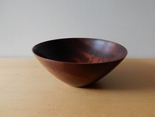 Hand Crafted, Exotic Iroko Wood (African Teak), Flared Bowl, Candy, Nut, Snack