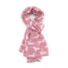 Dachshund scarf pink with - dachshund,