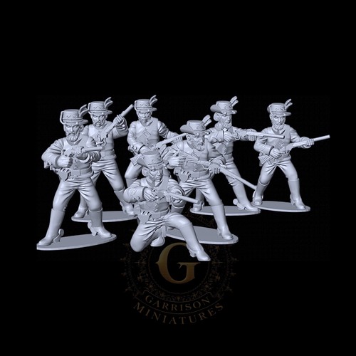 Dismounted union dragoons - dragoons, x7