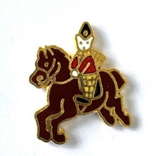 1980’s Rupert Bear On Horse with Police Helmet Charity Pin Badge