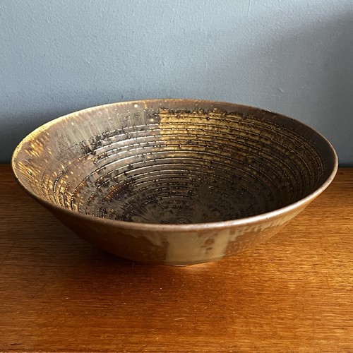Studio pottery bowl - pottery, signed