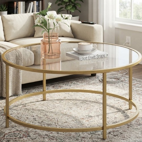Stylish round glass coffee - round,