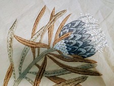 Protea flower embroidered - protea,