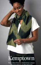 KEMPTOWN SCARF - Knitting Pattern - SANDRA NESBITT /DEBBIE BLISS Cashmerino Aran