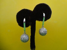 DAZZLING SILVER 925 DIAMONIQUE DQCZ CUBIC ZIRCONIA EARRINGS : 2.5 CM DANGLE/DROP