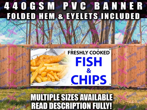 Fish and chips banner sign - fish,