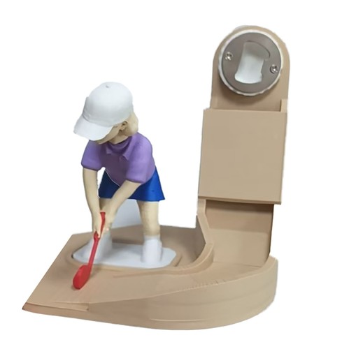 Novelty golfer bottle opener - bottle,
