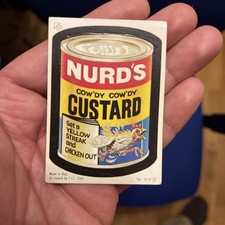1982 / 85 Topps Wacky Packages Sticker Irish Series #10 Nurd's Custard CARD RARE