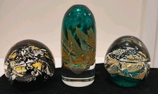 Phoenix Glass Paperweights X2 Phoenix Glass Pen Holder X1 Job Lot