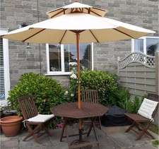 Large Wooden Garden Parasol