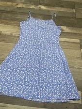 new ladies primark size 14-15 year blue dainty floral summer holiday beach dress
