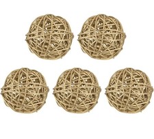 5 Pcs Wicker Rattan Balls 3”