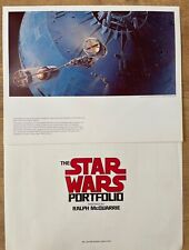 Vintage 1977 Star Wars Ralph McQuarrie Art Portfolio Death Star Y-wing Attack