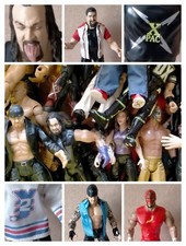 WWE WWF WCW WRESTLING FIGURES JAKKS VINTAGE 90'S 00 ACTION CREATE CUSTOM BUNDLE