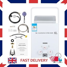 Tankless Portable Gas Water Heater LPG Propane 6L Boiler Camping Outdoor Shower