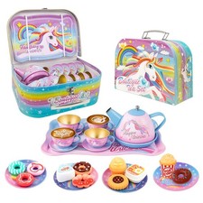 27 PCs Kids Unicorn Tea Set