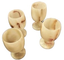 Set of 4 Vintage Solid Onyx