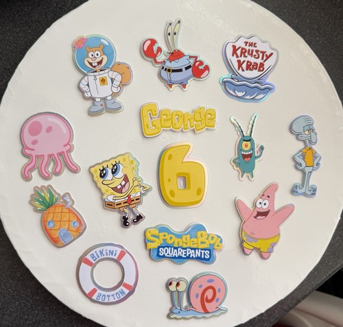 Spongebob cupcake toppers - spongebob,