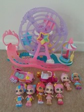 kindi kids ferris wheel scooter car & 7 dolls bundle