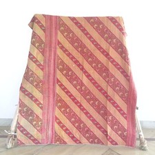 Art Kantha Twin Quilt Handmade
