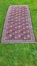 Handmade Antique  Afghan Turkmen Rug 223 x 110cm 100 % Wool