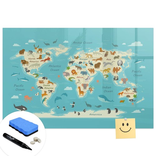 Wall mounted glass memo - wall,