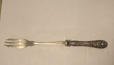 ART NOUVEAU STERLING SILVER HANDLED TOASTING FORK,