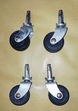 4 x Vintage Furniture Wheels Castors from a Bed Ideal for Cabinet Trolley Chair