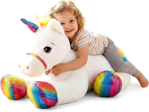 Giant unicorn teddy soft toy - soft,