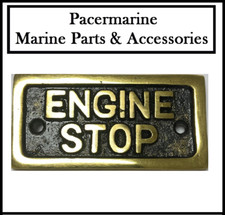 Engine Stop Brass Plate Narrow