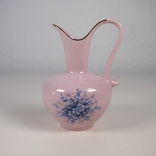 Mini Pitcher Vase Leander 1946 RGK China de Boheme Pink Porcelain Blue Flowers