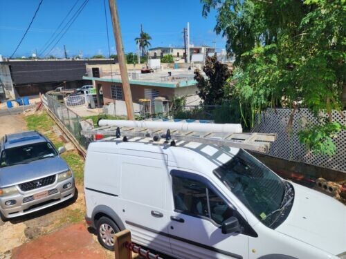 Silver ladder roof rack - rack, cross