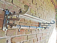 ART DECO FRENCH RAILWAY HAT AND COAT RACK LUGGAGE RACK HEAVY QUALITY  PIECE