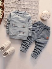  Boys Grey Top & Trouser Set