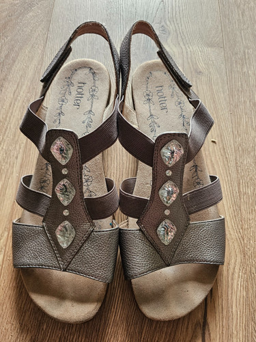 Hotter pewter sandals - pewter, 7