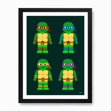 Toy Teenage Mutant Ninja Turtles Ar Framed Wall Art Poster Canvas Print Picture