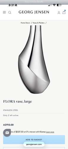 George jensen flora - flora, vase