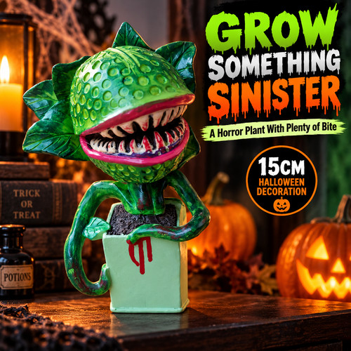Halloween man eating - man, plant