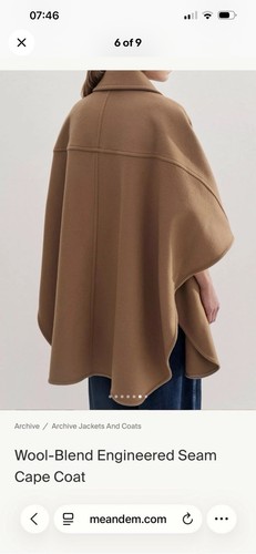 Wool camel cape - camel, size