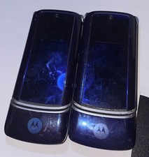 2000s Motorola KRZR K1 - (Blue) Working Mobile Flip Phones x 2