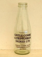 milk bottle lovely old Castle Combe & Chippenham Dairies : dairy