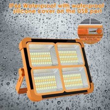264LED Flood Light Work Lamp Solar Battery Rechargeable Workshop Light Spotlight