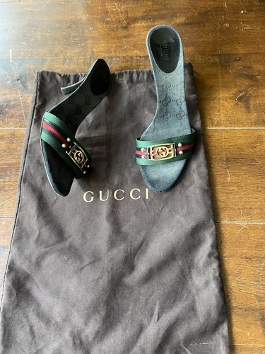 Vintage black gucci logo - vintage,