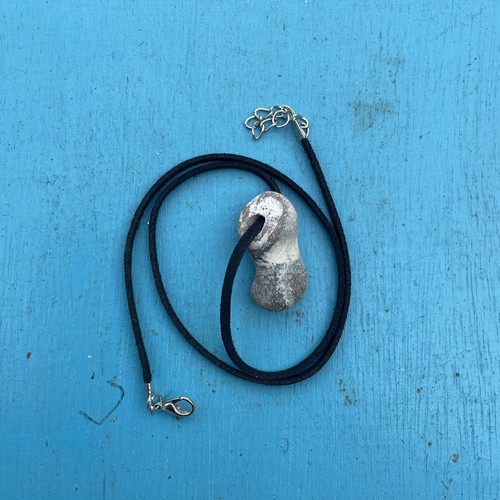 Natural hag stone - hag, pendant