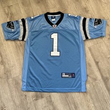 NFL Reebok On Field Carolina Panthers Jersey - Newton #1 - Light Blue - Size 48