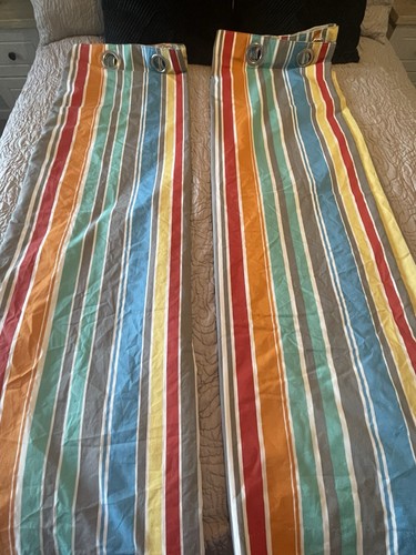 Dunelm multi stripe eyelet - dunelm,