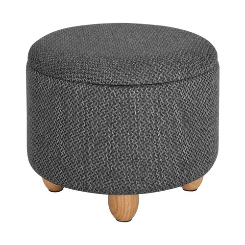 Round storage ottoman - round,