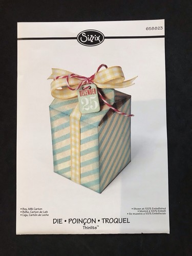 Box milk carton - milk, sizzix